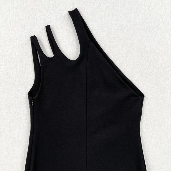 AMANDA UPRICHARD Roland Dress Womens Small Black Cut Out One Shoulder Body Con - Picture 5 of 13